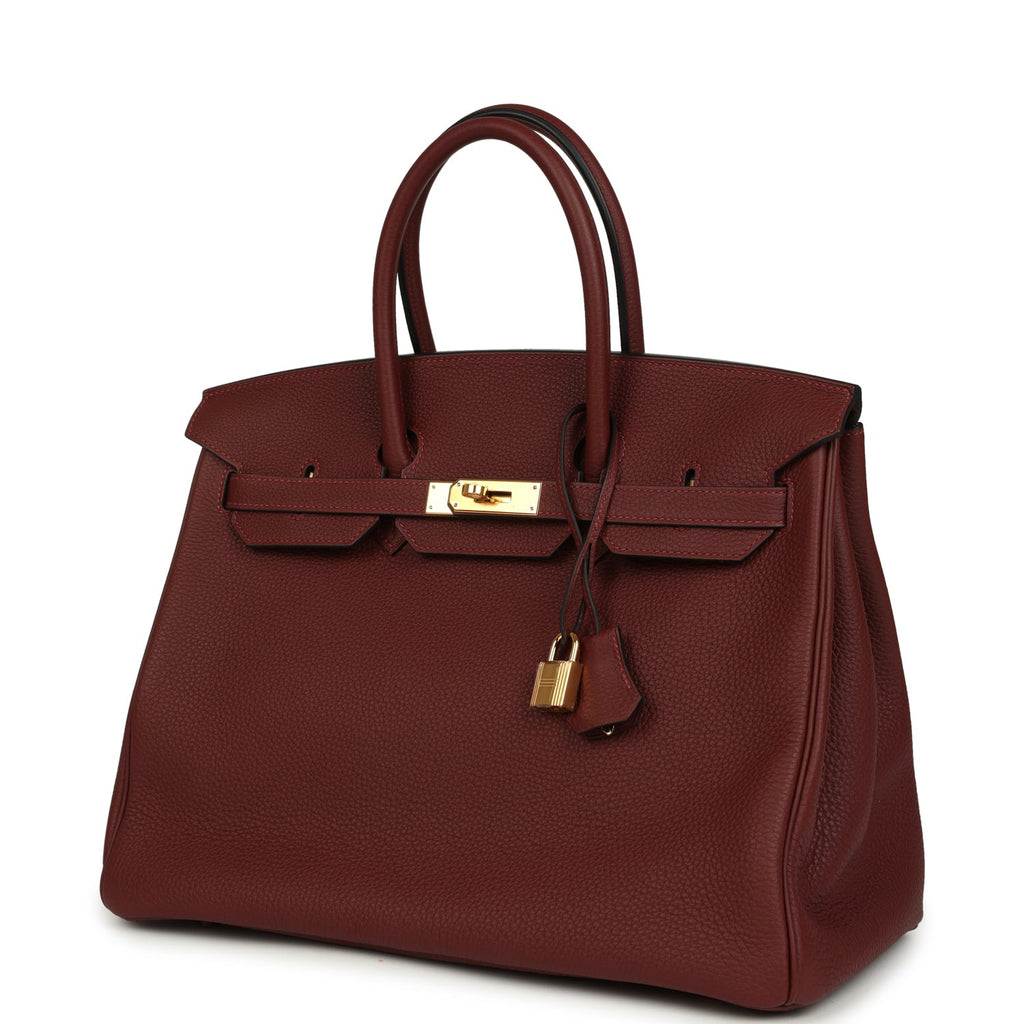 Hermes Birkin 35 Rouge H Togo Gold Hardware