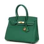 Hermes Birkin 30 Vert Vertigo Epsom Gold Hardware