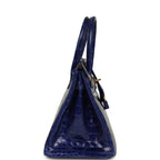 Hermes Birkin 30 Bleu Electric Shiny Niloticus Crocodile Gold Hardware