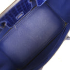 Hermes Birkin 30 Bleu Electric Shiny Niloticus Crocodile Gold Hardware
