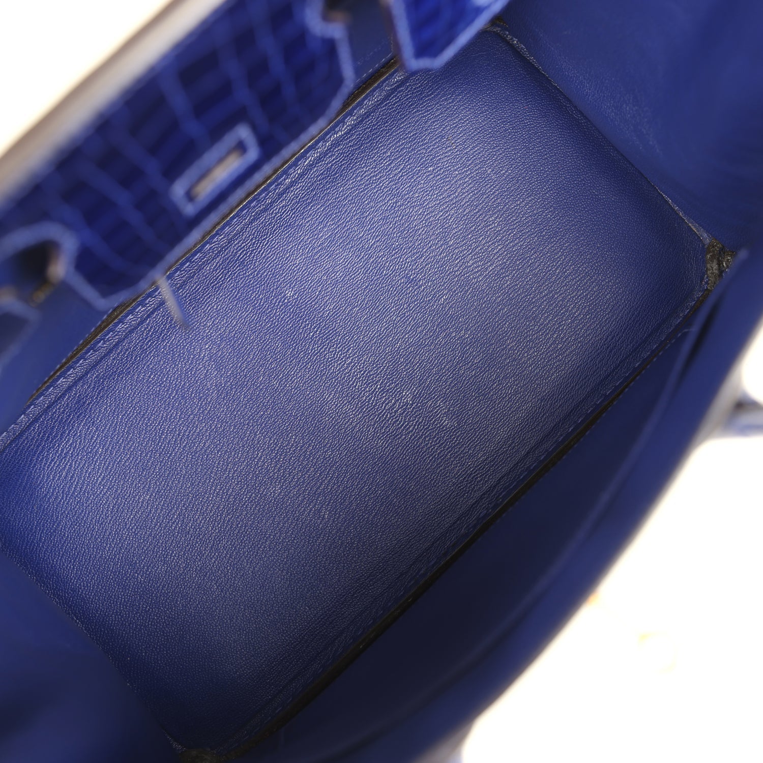 Hermes Birkin 30 Bleu Electric Shiny Niloticus Crocodile Gold Hardware