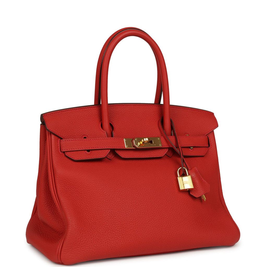Hermes Birkin 30 Rouge Tomate Togo Gold Hardware
