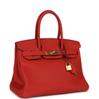 Hermes Birkin 30 Rouge Tomate Togo Gold Hardware