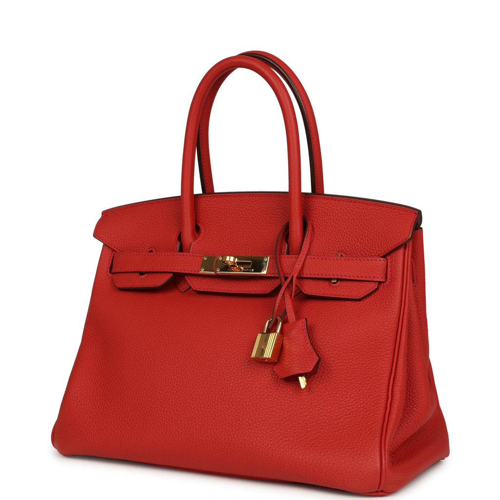 Hermes Birkin 30 Rouge Tomate Togo Gold Hardware