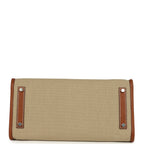 Hermes Birkin 35 A L'Envers Ficelle-Ecru H Dyed Canvas and Fauve Barenia Faubourg Palladium Hardware