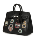 Hermes Birkin Sellier 20 “Bouclerie Moderne Casaque” Black Chevre Chamkila Palladium Hardware