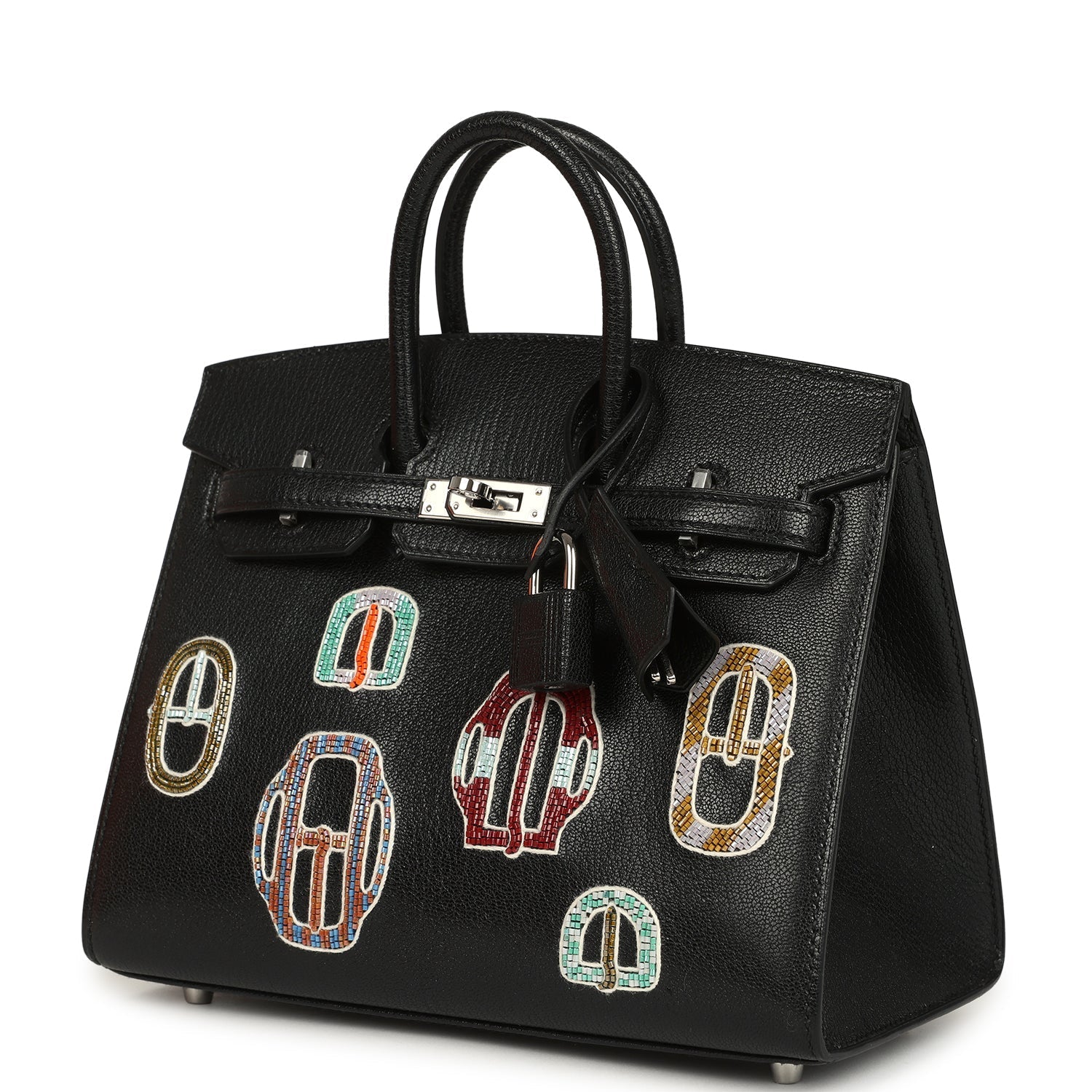 Hermes Birkin Sellier 20 “Bouclerie Moderne Casaque” Black Chevre Chamkila Palladium Hardware