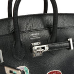 Hermes Birkin Sellier 20 “Bouclerie Moderne Casaque” Black Chevre Chamkila Palladium Hardware