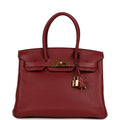Hermes Birkin 30 Rouge H Togo Gold Hardware