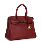 Hermes Birkin 30 Rouge H Togo Gold Hardware