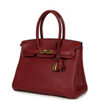 Hermes Birkin 30 Rouge H Togo Gold Hardware