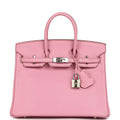 Hermes Birkin 25 Bubblegum Chevre Mysore Palladium Hardware