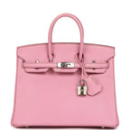 Hermes Birkin 25 Bubblegum Chevre Mysore Palladium Hardware