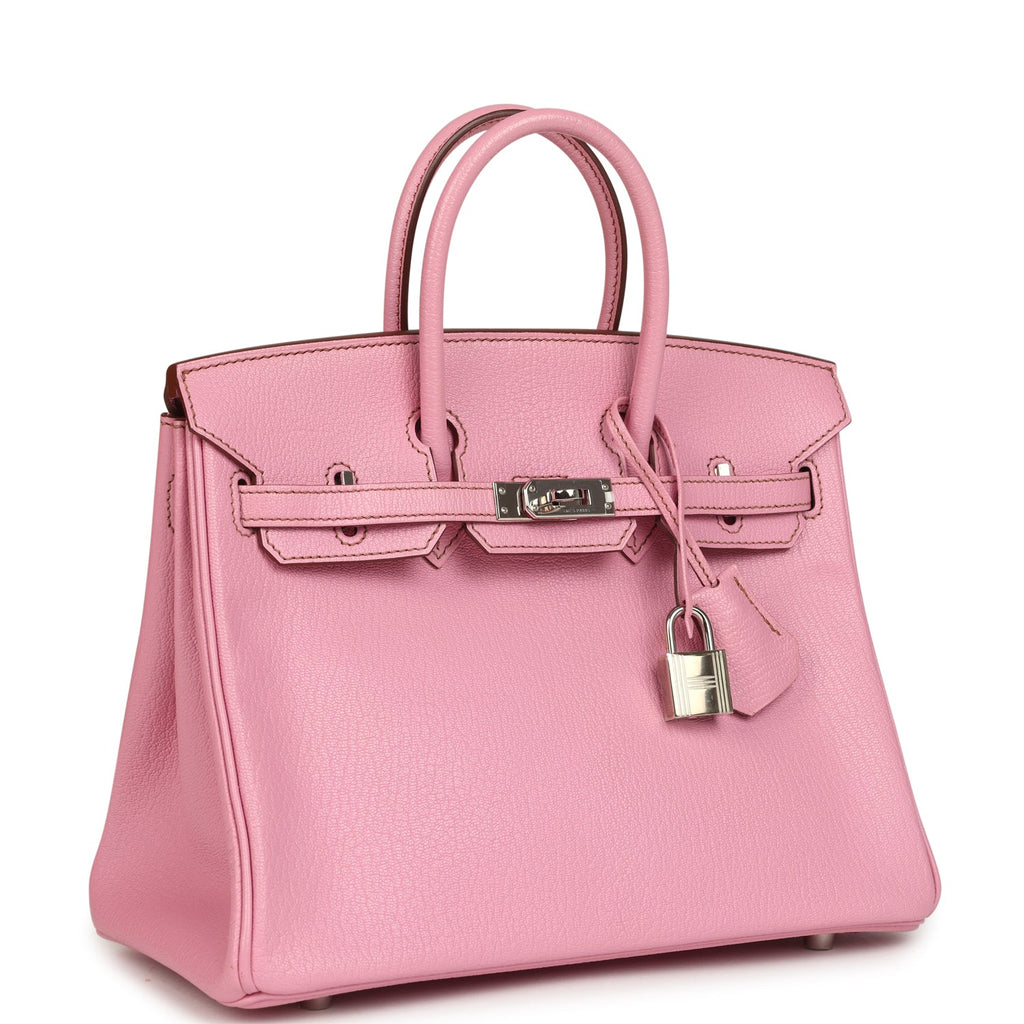 Hermes Birkin 25 Bubblegum Chevre Mysore Palladium Hardware