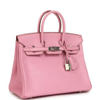 Hermes Birkin 25 Bubblegum Chevre Mysore Palladium Hardware
