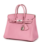 Hermes Birkin 25 Bubblegum Chevre Mysore Palladium Hardware