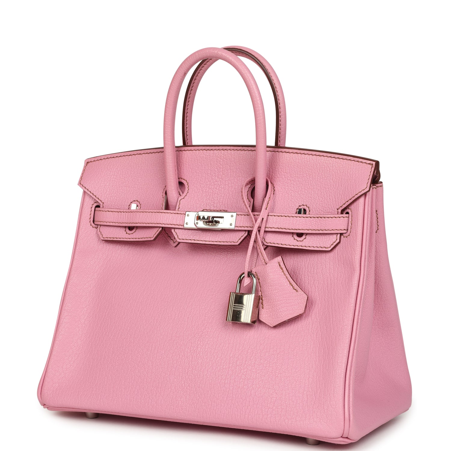 Hermes Birkin 25 Bubblegum Chevre Mysore Palladium Hardware