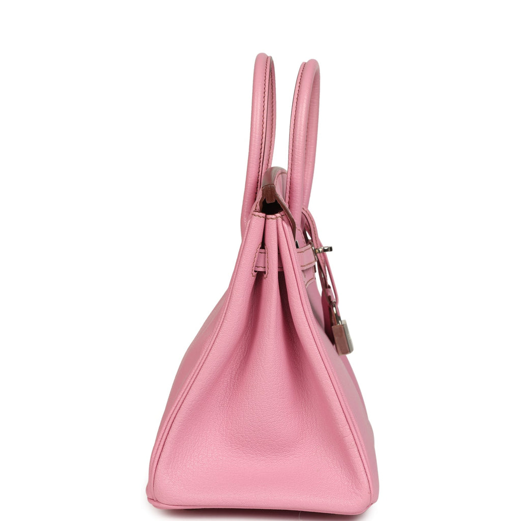 Hermes Birkin 25 Bubblegum Chevre Mysore Palladium Hardware