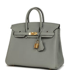 Hermes Birkin 25 Gris Mouette Togo Gold Hardware