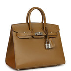 Hermes Birkin Sellier 25 Bronze Dore Madame Palladium Hardware