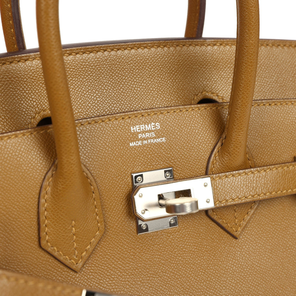 Hermes Birkin Sellier 25 Bronze Dore Madame Palladium Hardware