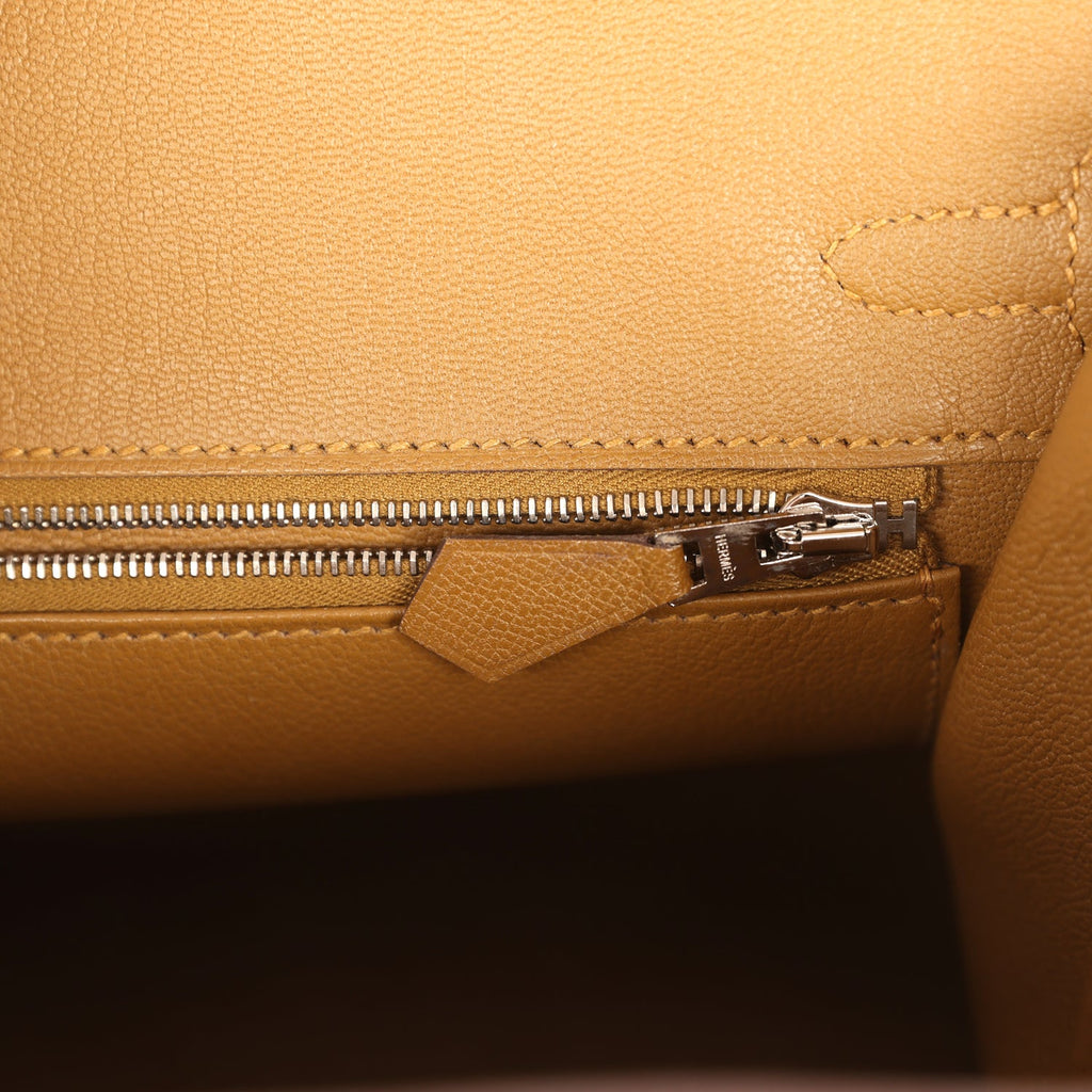 Hermes Birkin Sellier 25 Bronze Dore Madame Palladium Hardware