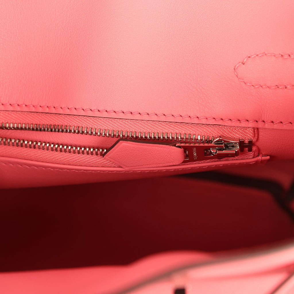 Hermes Birkin 25 Rose D'Ete Swift Palladium Hardware
