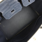 Hermes Birkin 30 Bleu Indigo Matte Alligator Gold Hardware