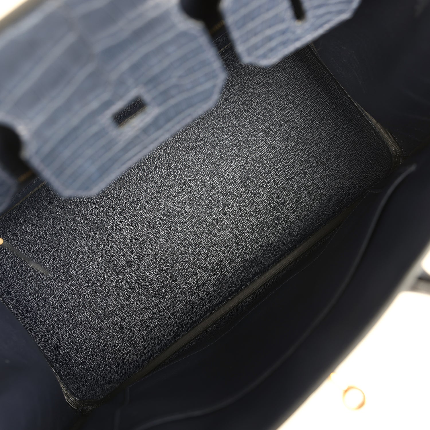 Hermes Birkin 30 Bleu Indigo Matte Alligator Gold Hardware