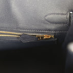 Hermes Birkin 30 Bleu Indigo Matte Alligator Gold Hardware