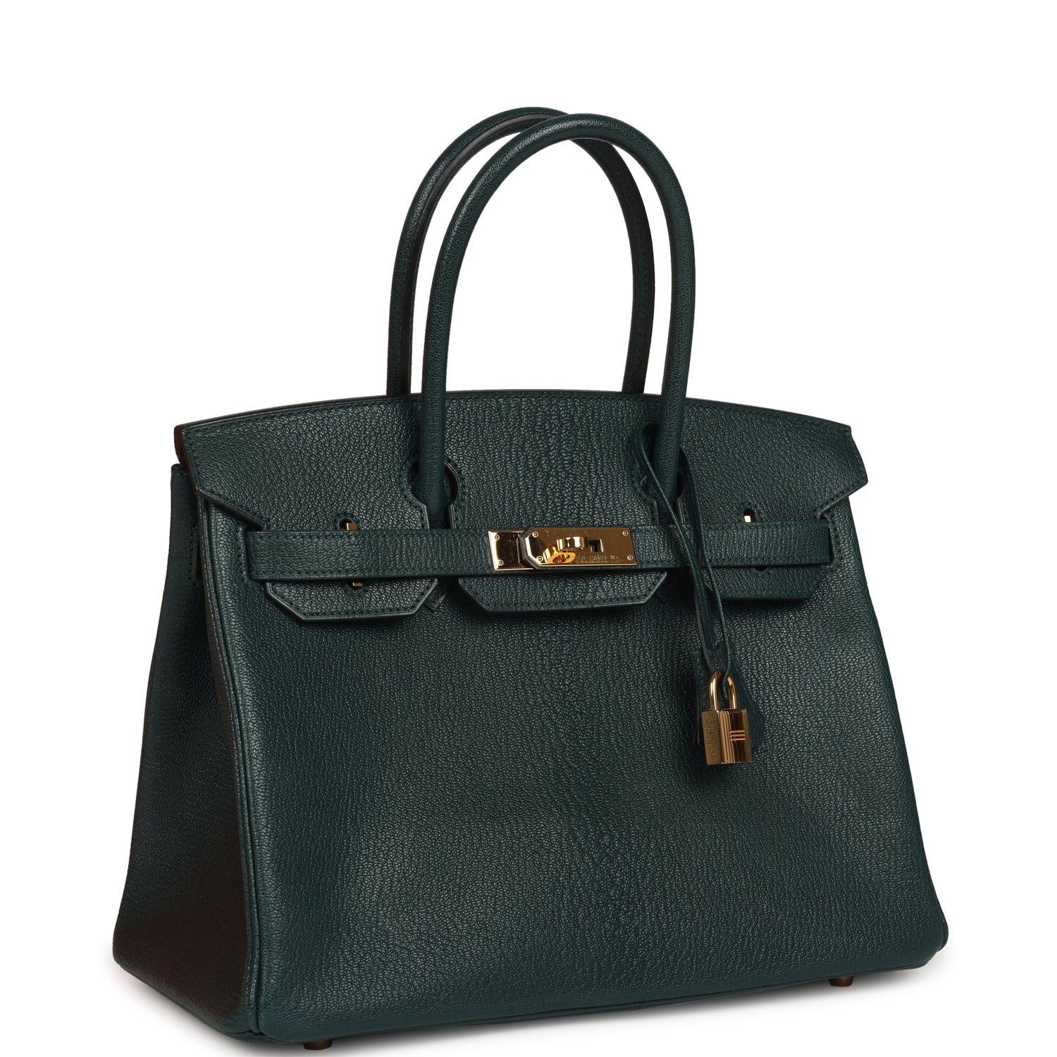 Hermes Birkin 30 Vert Cypress Chevre de Coromandel Gold Hardware