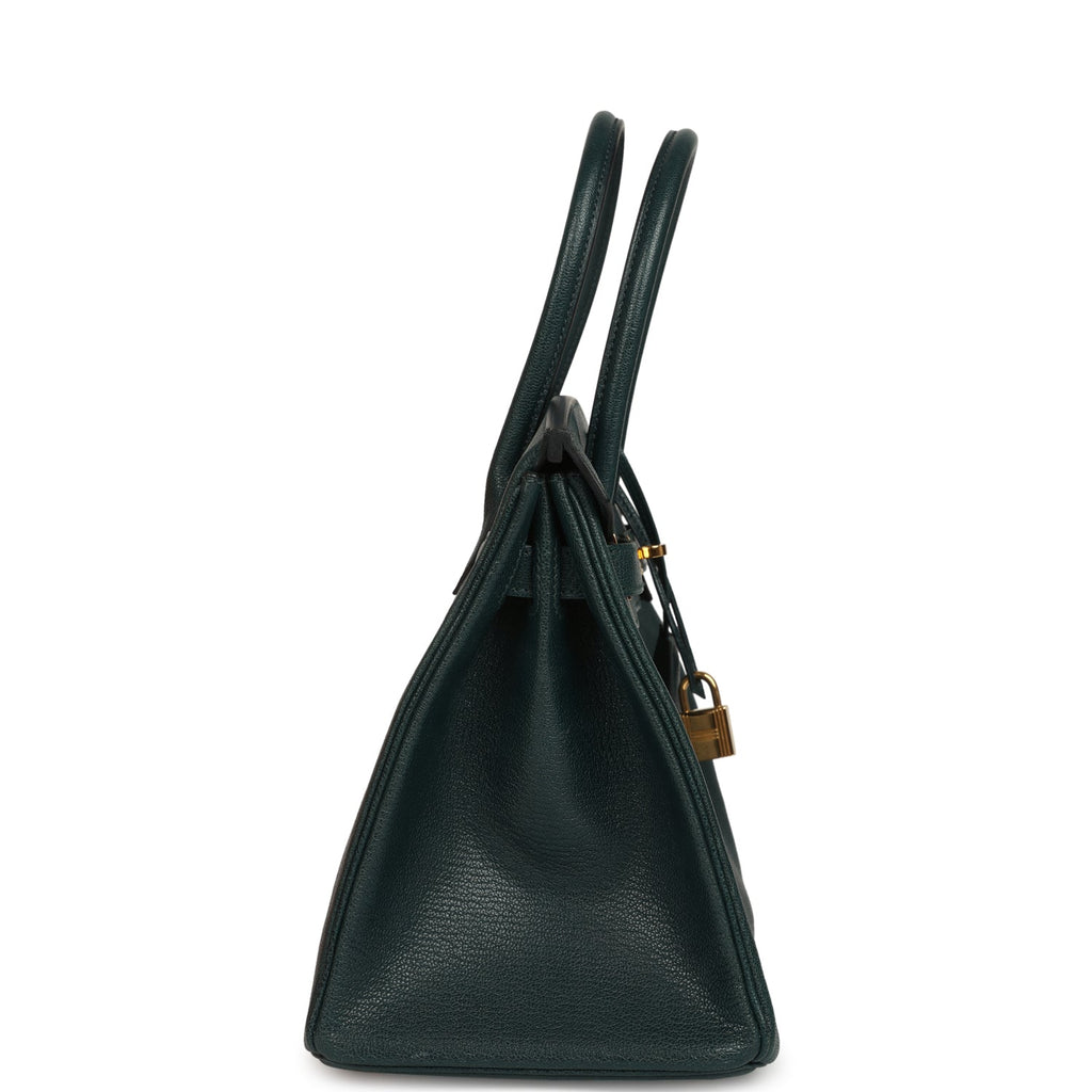 Hermes Birkin 30 Vert Cypress Chevre de Coromandel Gold Hardware