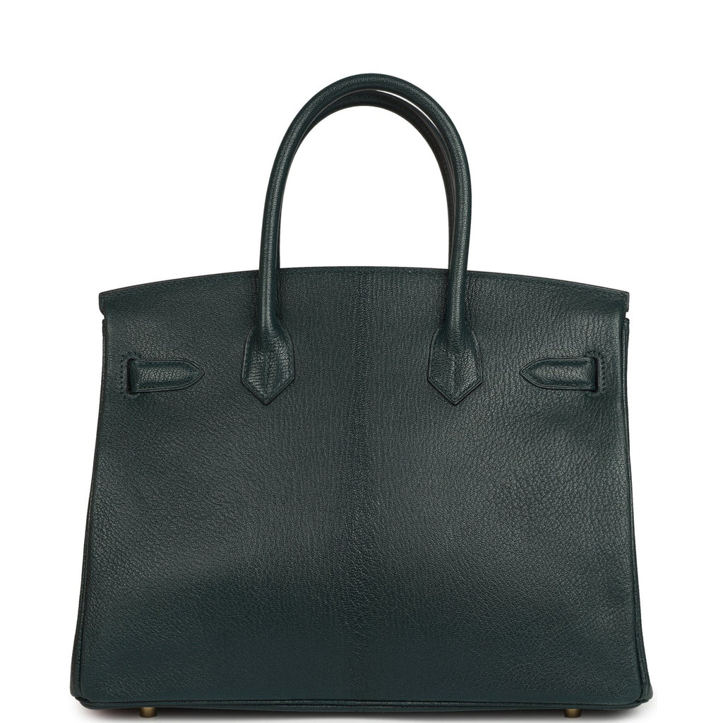 Hermes Birkin 30 Vert Cypress Chevre de Coromandel Gold Hardware