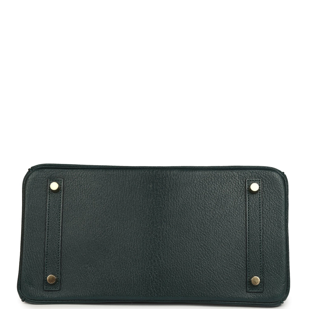 Hermes Birkin 30 Vert Cypress Chevre de Coromandel Gold Hardware