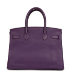Hermes Birkin 30 UItraviolet Clemence Palladium Hardware