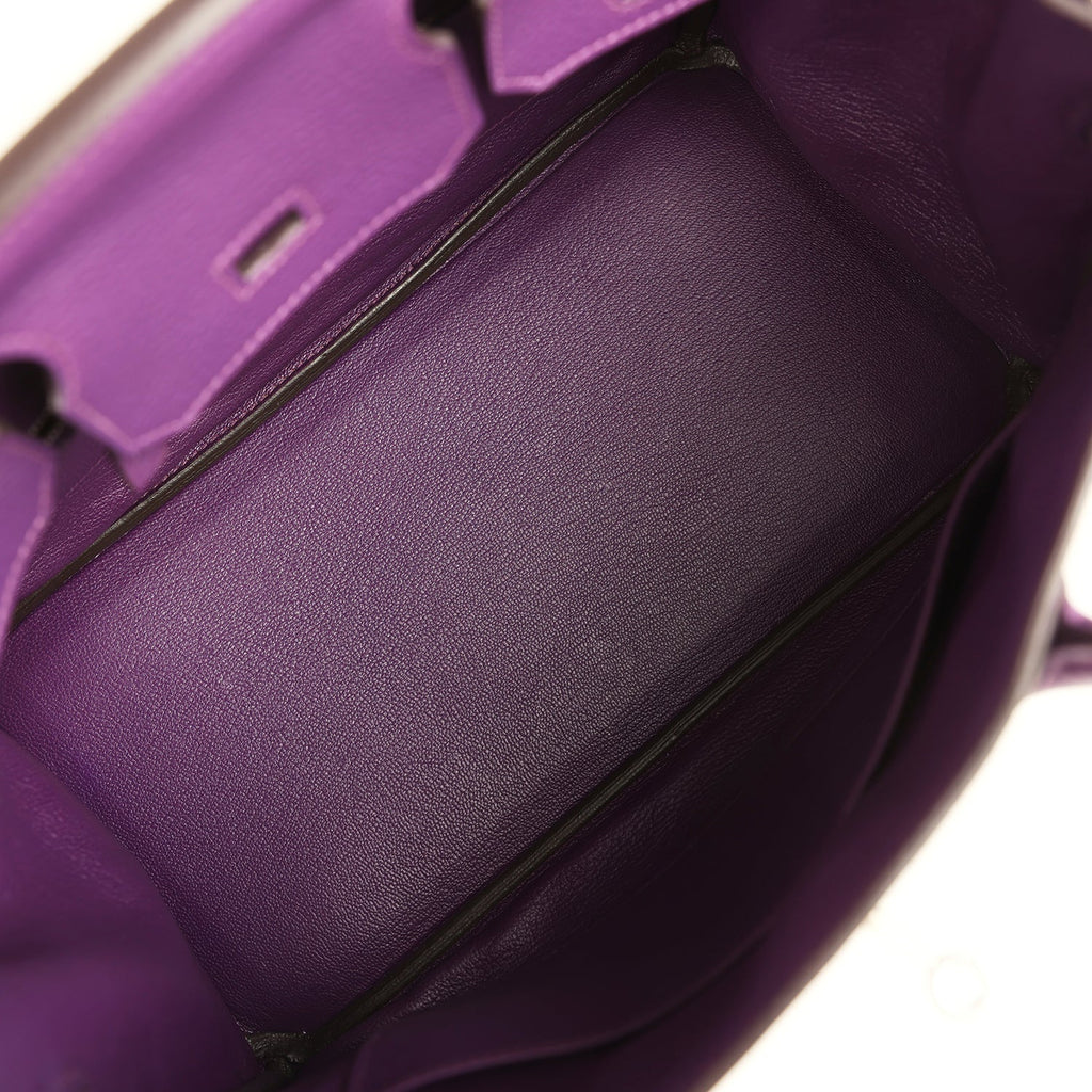 Hermes Birkin 30 UItraviolet Clemence Palladium Hardware