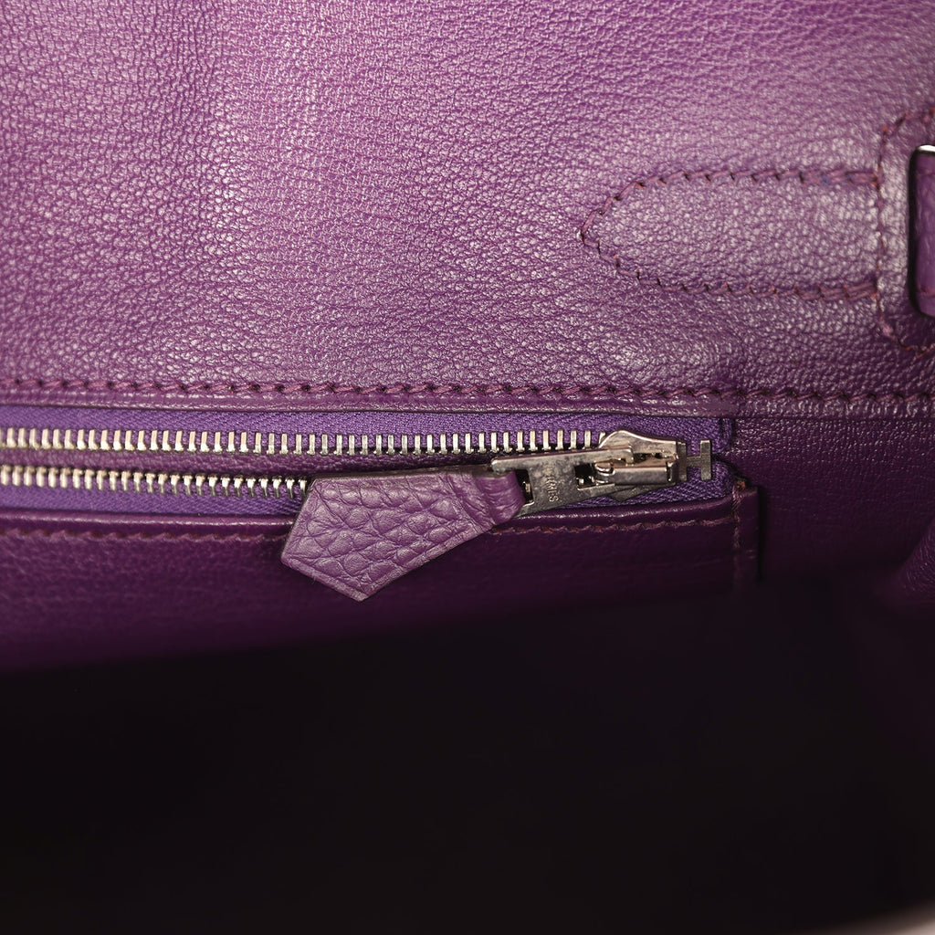 Hermes Birkin 30 UItraviolet Clemence Palladium Hardware