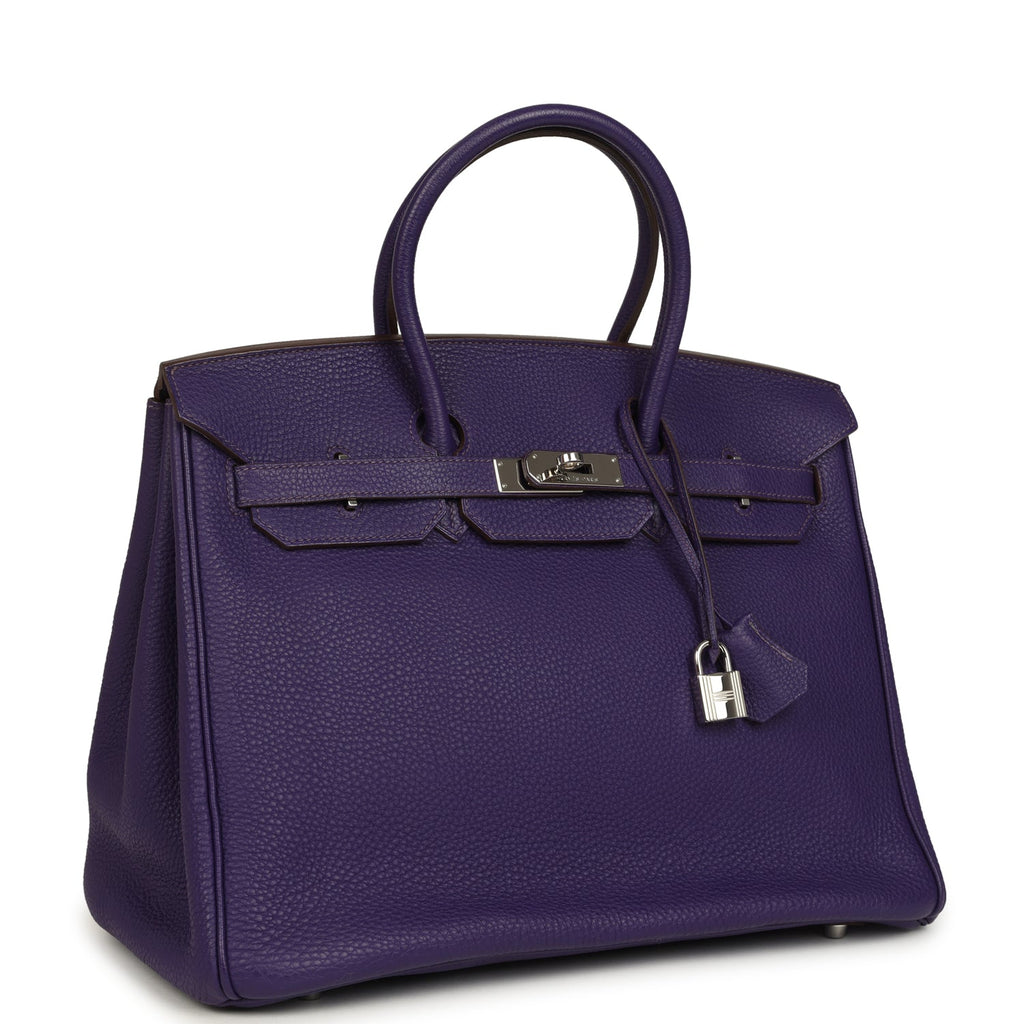 Hermes Birkin 35 Violet Togo Palladium Hardware