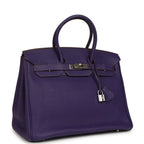 Hermes Birkin 35 Violet Togo Palladium Hardware