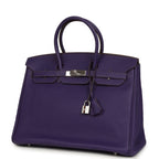 Hermes Birkin 35 Violet Togo Palladium Hardware