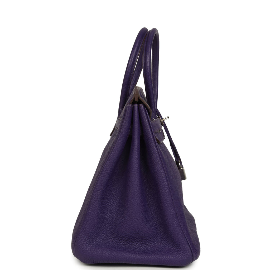 Hermes Birkin 35 Violet Togo Palladium Hardware