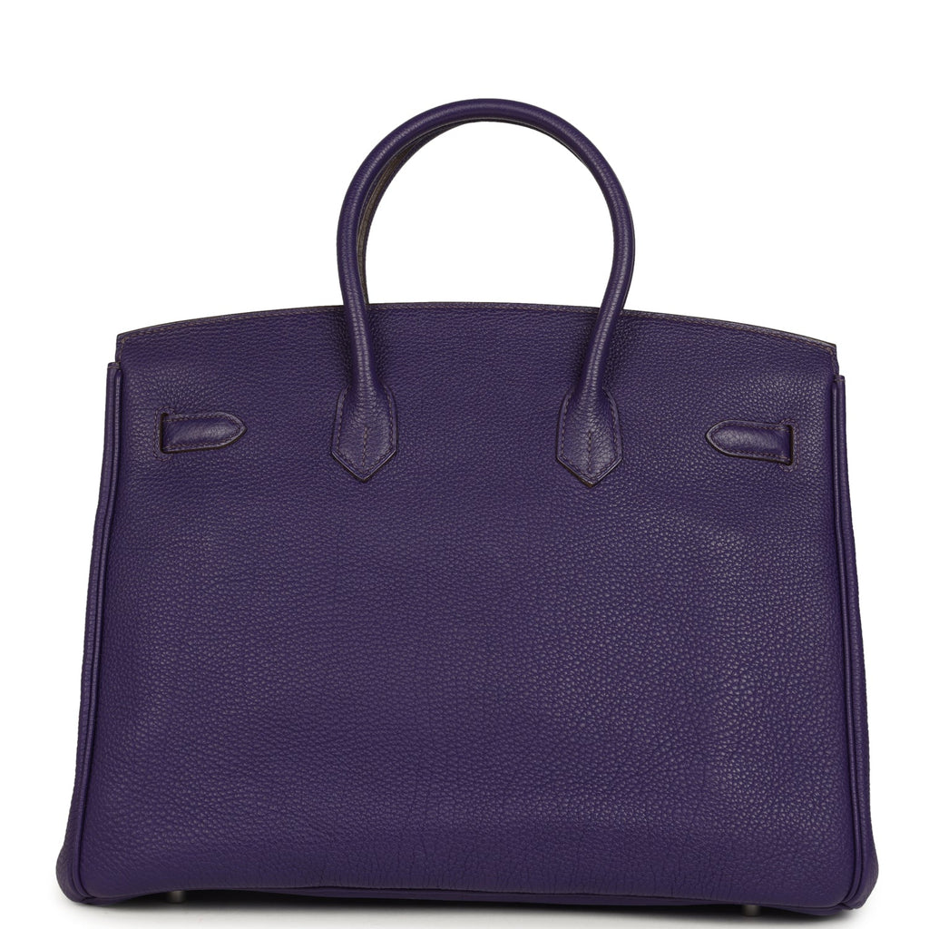Hermes Birkin 35 Violet Togo Palladium Hardware