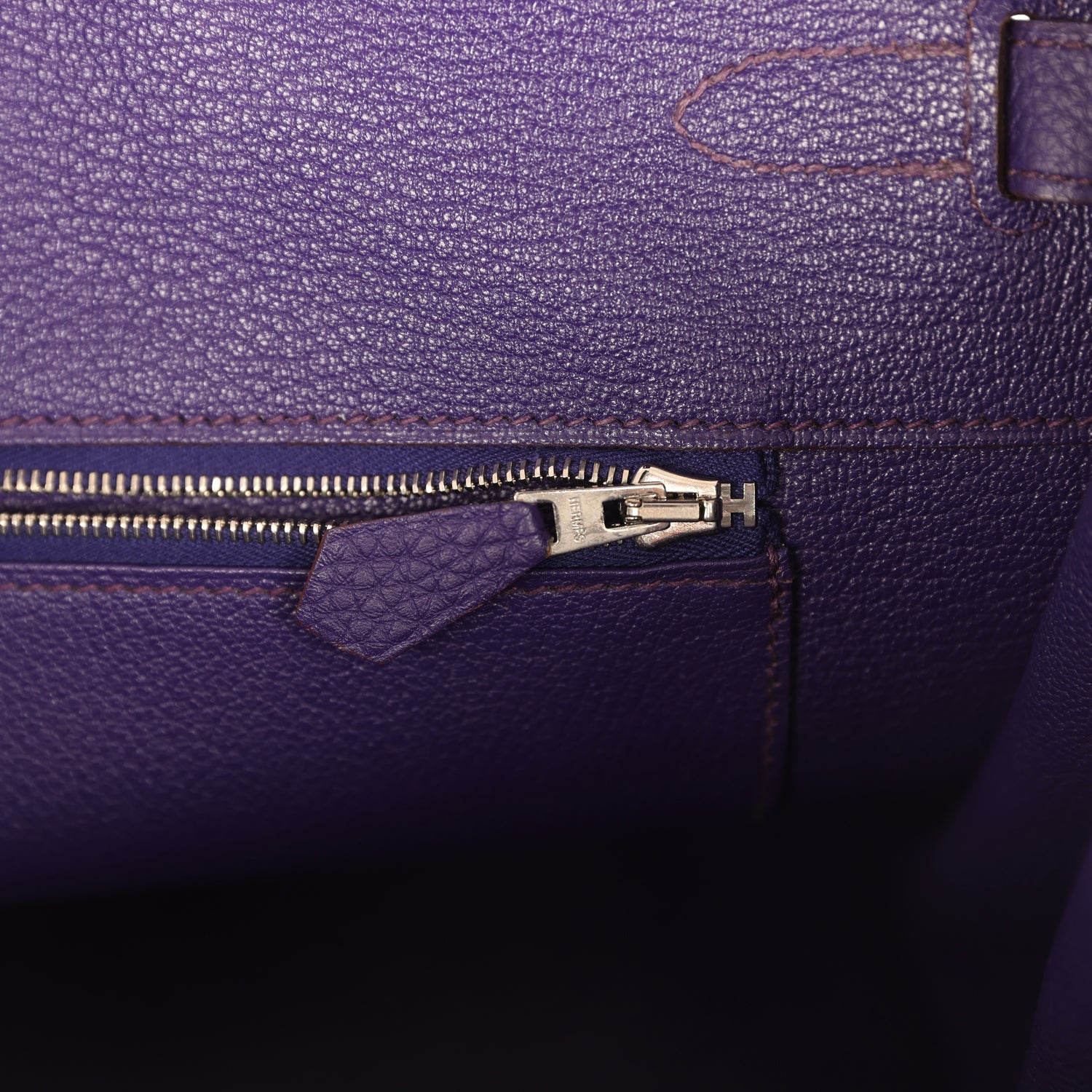 Hermes Birkin 35 Violet Togo Palladium Hardware