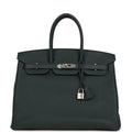 Hermes Birkin 35 Vert Rousseau Togo Palladium Hardware