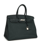 Hermes Birkin 35 Vert Rousseau Togo Palladium Hardware