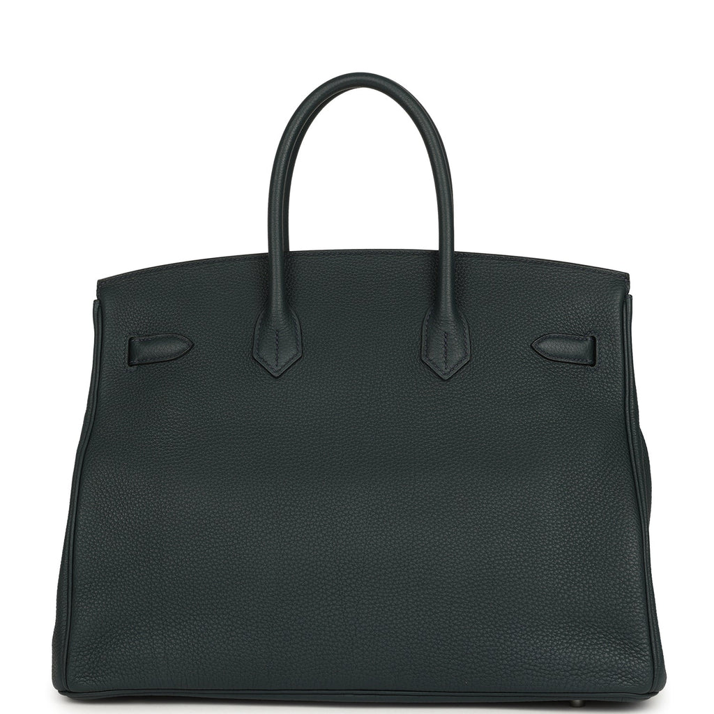 Hermes Birkin 35 Vert Rousseau Togo Palladium Hardware