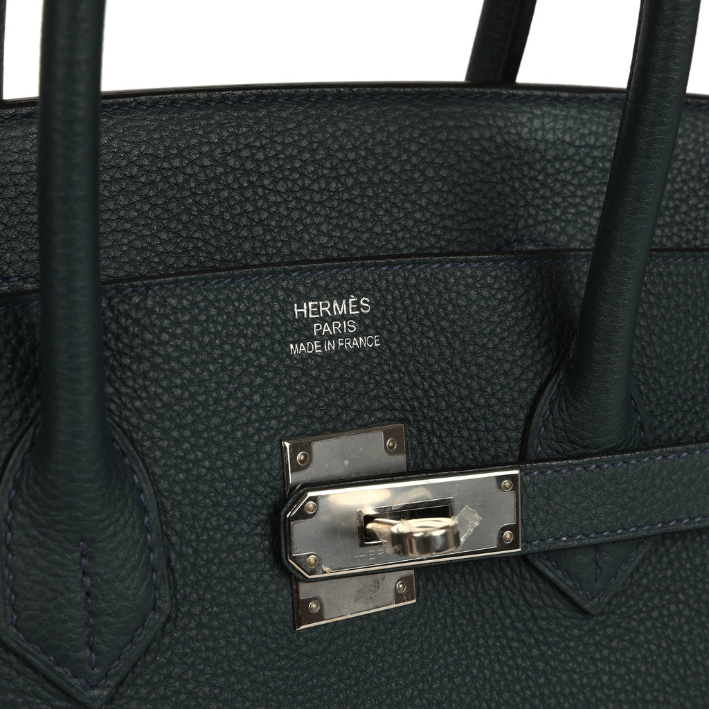 Hermes Birkin 35 Vert Rousseau Togo Palladium Hardware