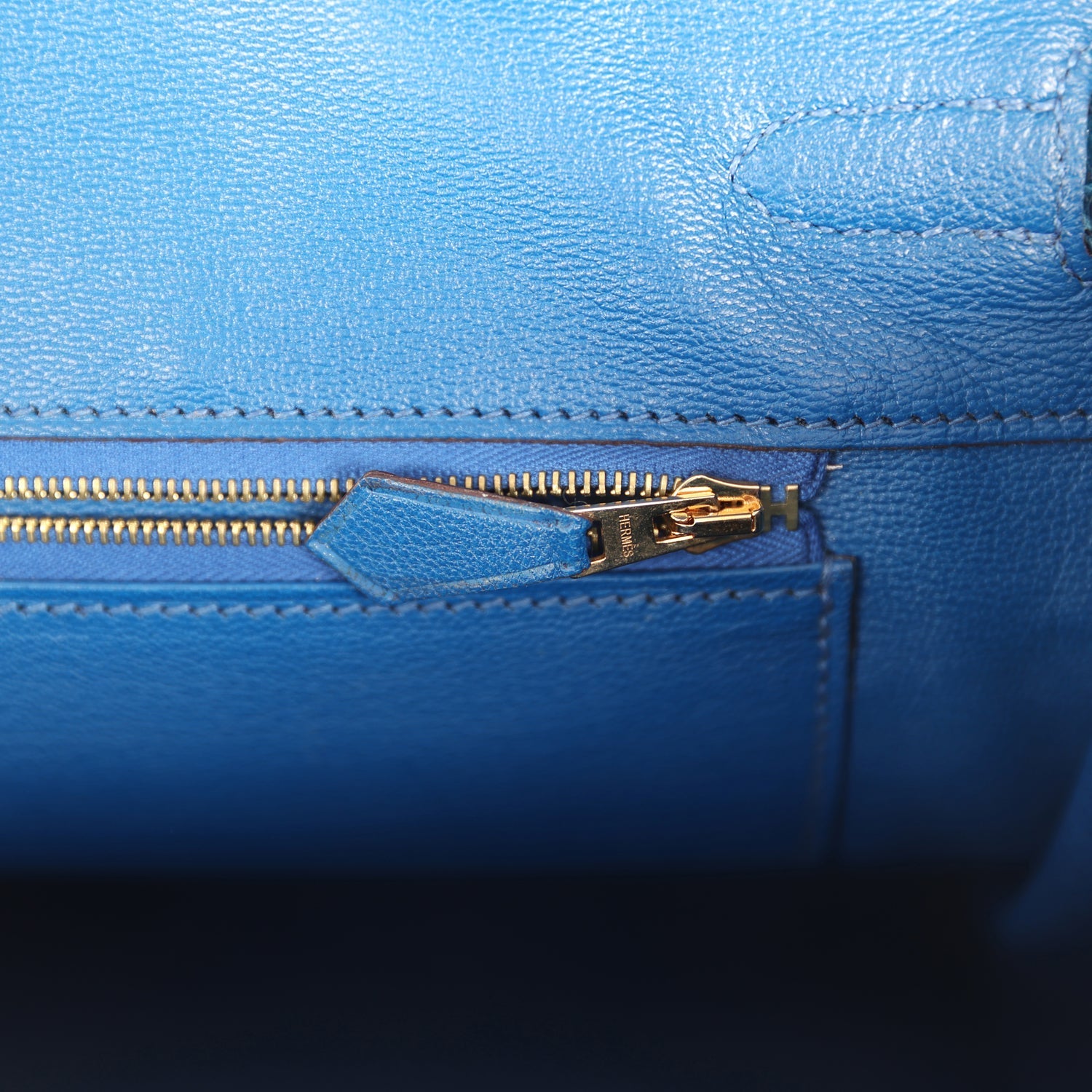 Hermes Birkin 35 Mykonos Shiny Porosus Crocodile Gold Hardware