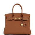 Hermes Birkin 30 Gold Togo Gold Hardware