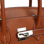 Vintage Hermes Birkin 30 Fauve Barenia Palladium Hardware